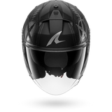 SHARK SKWAL JET SHIEVER MOTORCYCLE HELMET MAT BLACK ANTHRA SILVER