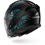 SHARK SKWAL JET REPTAIA MOTORCYCLE HELMET BLACK VIOLET GLITTER