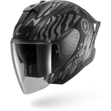 SHARK SKWAL JET CUP SPEED-FANCY MOTORCYCLE HELMET MAT BLACK ANTHRA SILVER