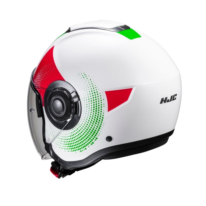 HJC I40N Pyle Full Face Helmet Green White Red
