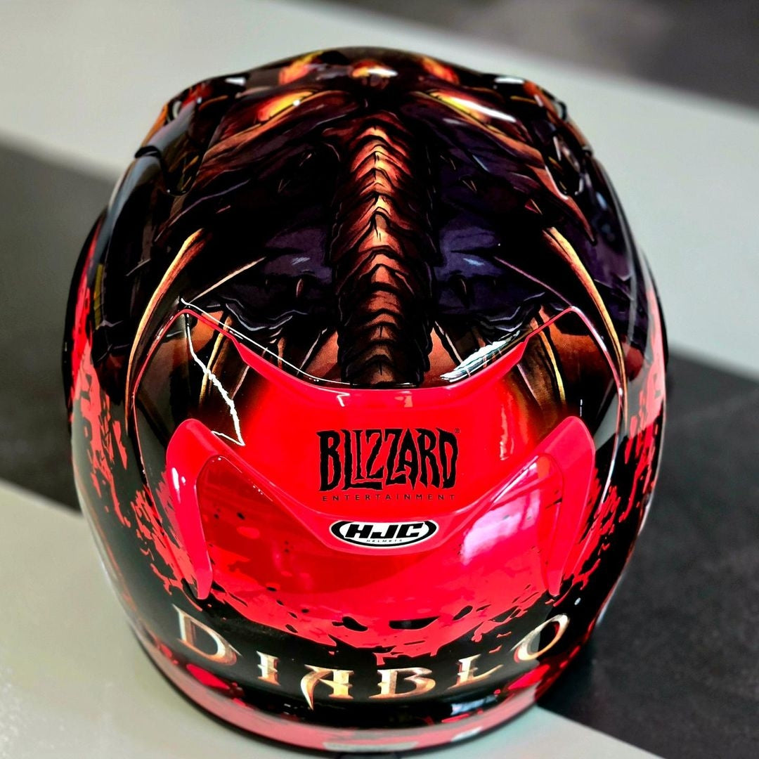 HJC RPHA12 DIABLO BIZZARD MC1 Premium Sport Full-Face Motorbike Helmet Red