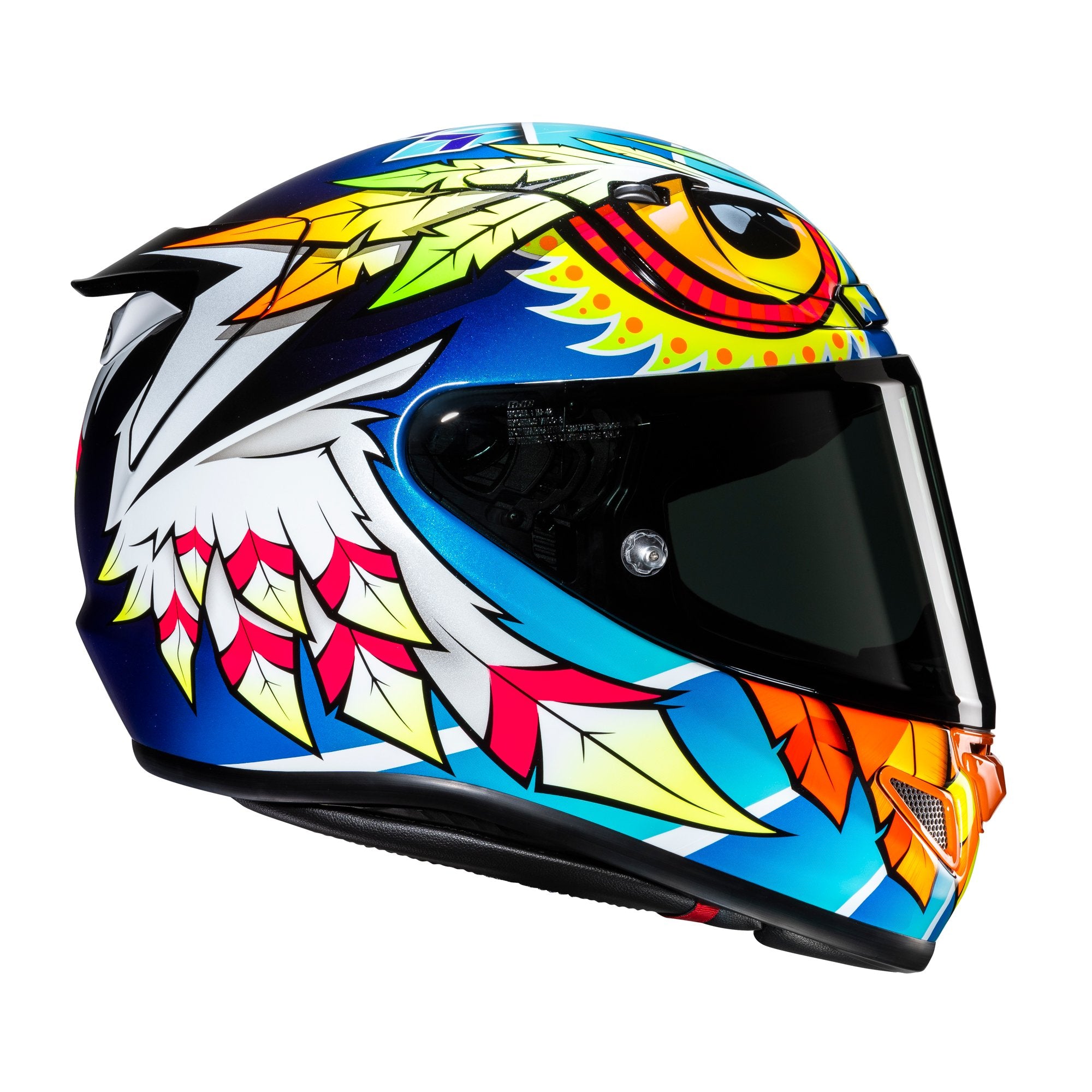 HJC RPHA 12 Spasso MC3H Motorcycle On Road Full Face Helmet Blue Orange Yellow