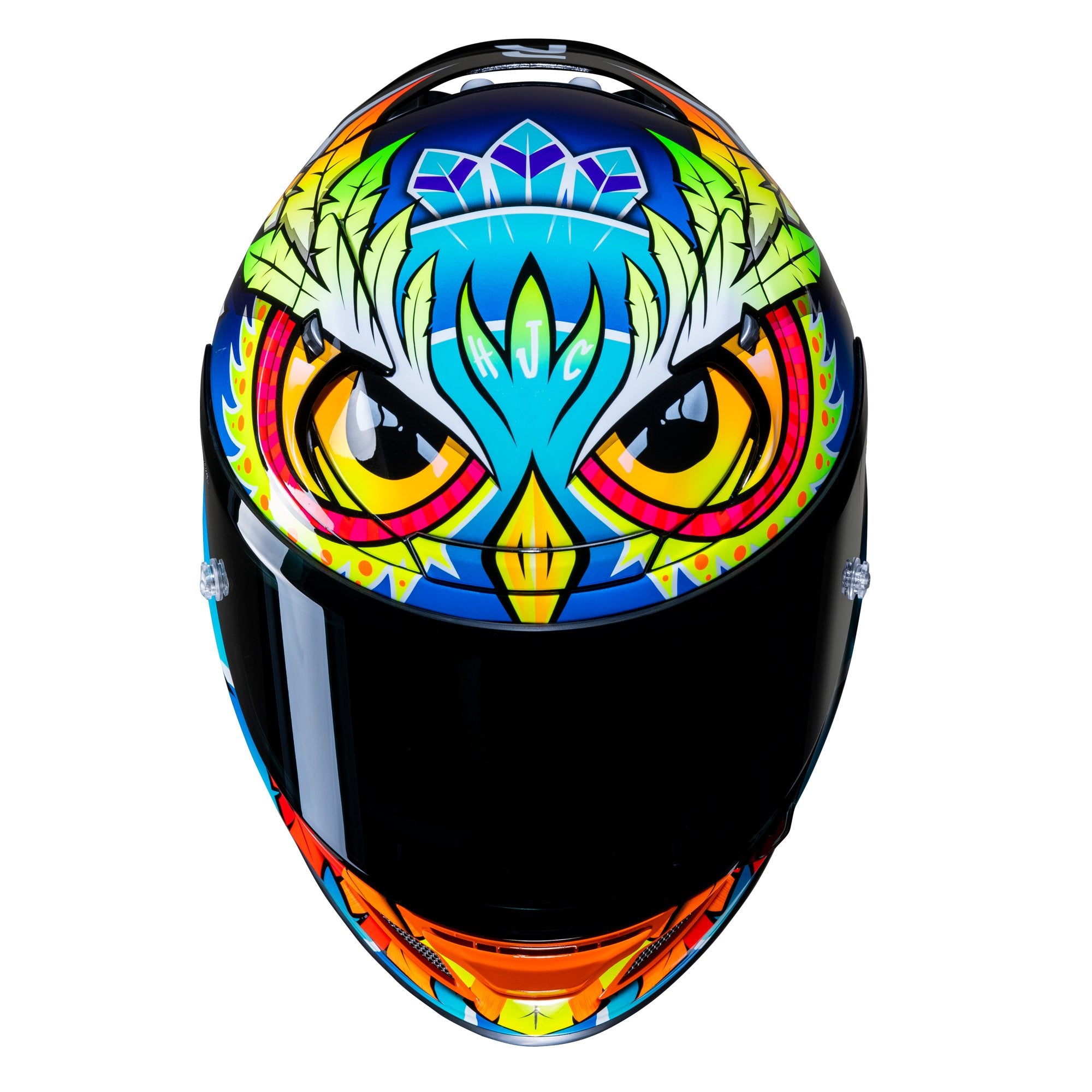 HJC RPHA 12 Spasso MC3H Motorcycle On Road Full Face Helmet Blue Orange Yellow