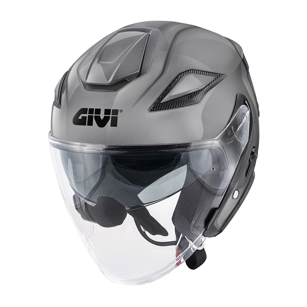 GIVI X29 Fiber Jet Motorcycle Helmet Open Face Grey