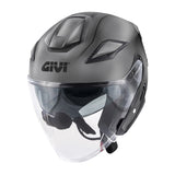 GIVI X29 Fiber Urban Street Scooter Jet Helmet Titanium