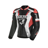 BELA X Race Motorcycle Leather Jackets Black White Red