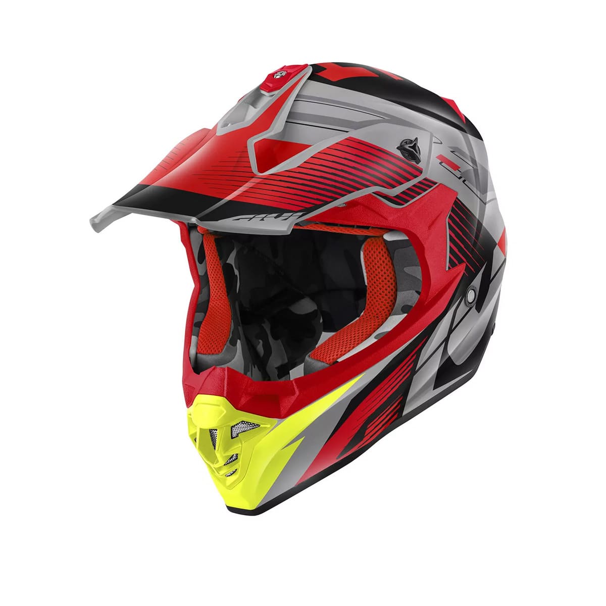 GIVI 60.1 Fresh Off Road Motorcycle Motocross Helmet Red/Black/Titanium