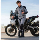 SHIMA JET MEN'S MOTORBIKE TEXTILE TROUSERS GREY BLACK