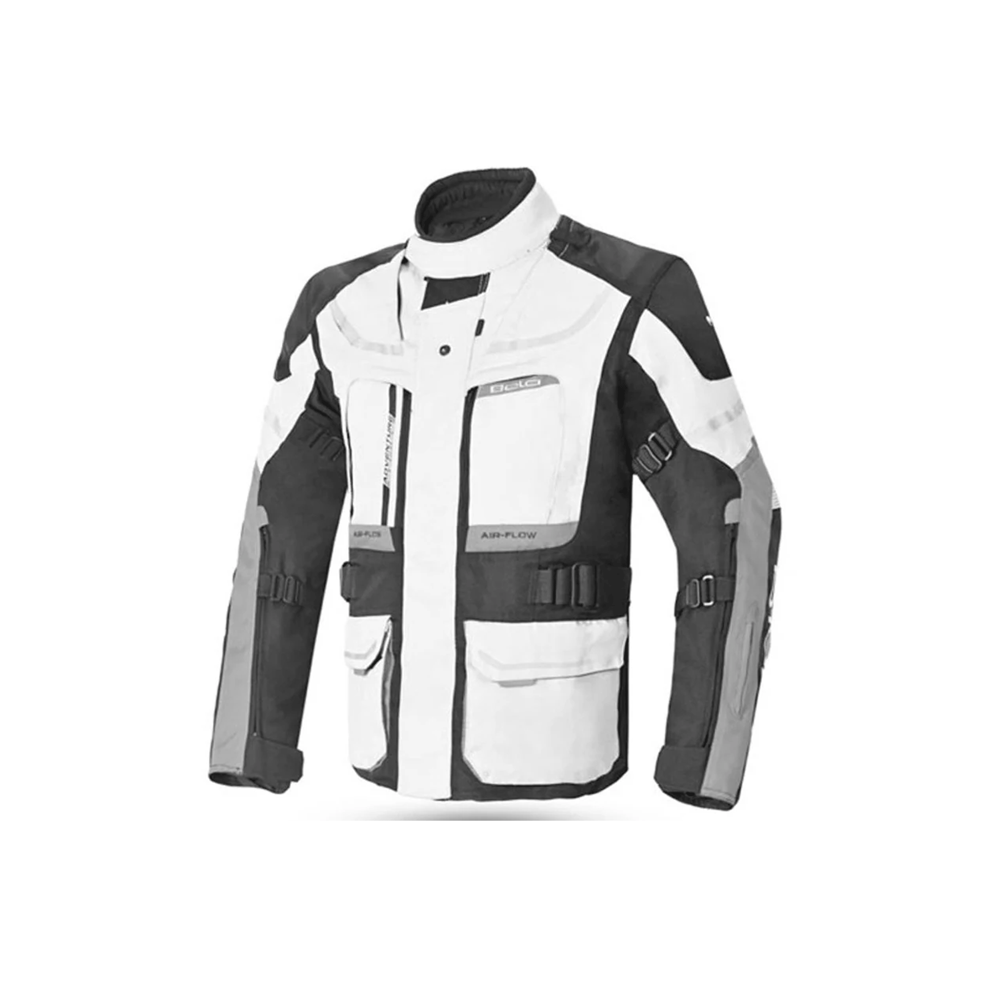BELA TRANSFORMER 3IN1 MEN MOTORCYCLE TEXTILE JACKET ICE GREY BLACK