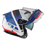 Premier Legacy GT SE 13 Modular Motorcycle Helmet – White, Blue & Red