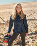 SHIMA RENEGADE 2.0 LADY MOTORCYCLE CHECKED SHIRT RED