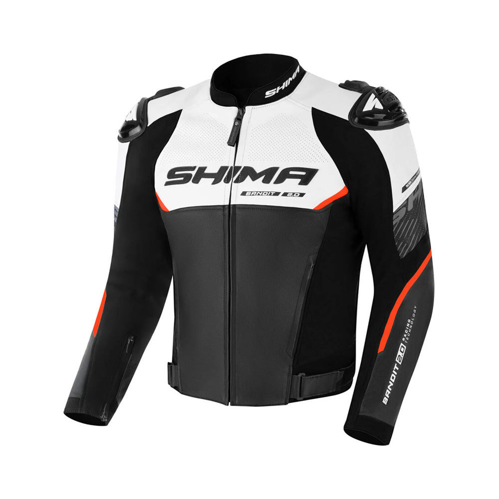 SHIMA BANDIT 2.0 MEN MOTORCYCLE LEATHER JACKET RED