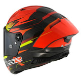 LS2 FF805 THUNDER GP AERO FULL FACE HELMETS FIRE RED BLACK-06 XXL