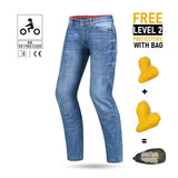 BELA KEVIN (MXD-403) MEN MOTORCYCLE CE APROBADO JEANS BLUE