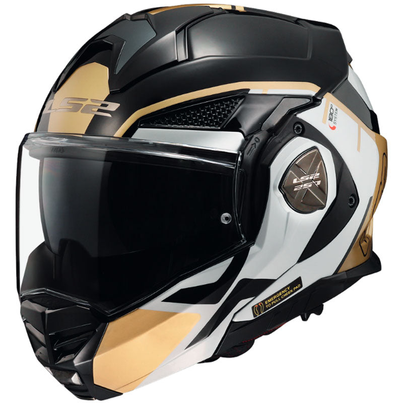 Ls2 Ff901 Advant X Metryk Modular Helmet Black Gold-06