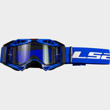 Aura Pro Goggle Black Blue With Iridium Visor