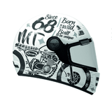 MT Jarama SV Art Full Face Helmet Whi/Blk Right Side