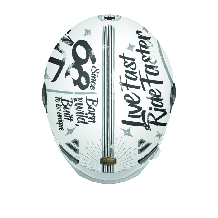 MT Jarama SV Art Full Face Helmet Whi/Blk Top