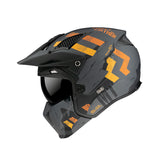MT Streetfighter Skull A12 Matte Grey Maverick Motorbike Adventure Helmet