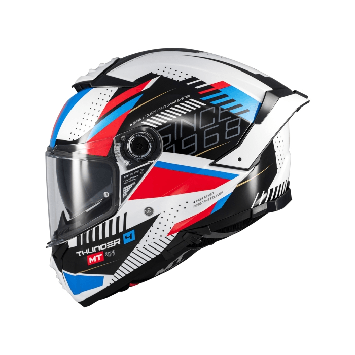 MT Thunder 4 Lumin Full Face Motorcycle Helmet Left Side