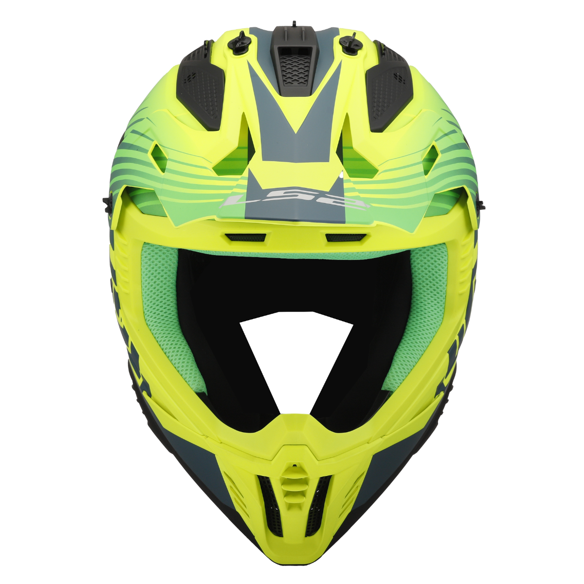 Ls2 Mx708 Fast Duck M.H-V Motocess Helmets Green H-V Yell.-06