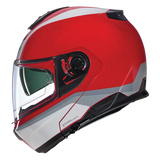NOLAN N100-6 INCOGNITO 345 Modular Casco Rosso Bianco Argento