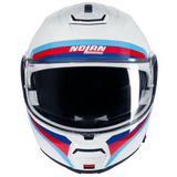 NOLAN N100-6 SSOLUTO 347 Modular Helmet Bianco Azul Rosso Azzurro