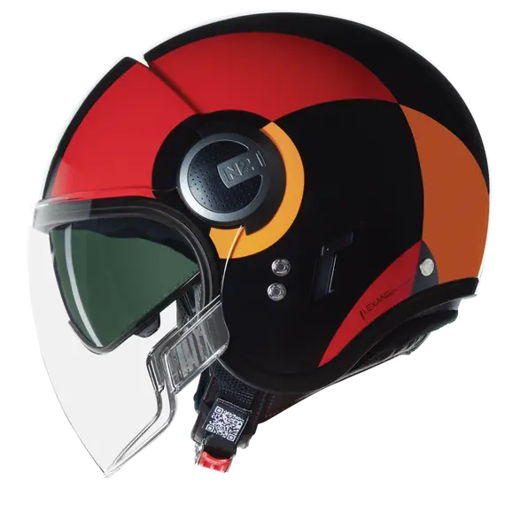 NOLAN N21 Visor Bicromo 350 open face Helmet Nero Rosso Arancione