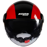 NOLAN N21 Visor Bicromo 350 open face Helmet Nero Rosso Arancione