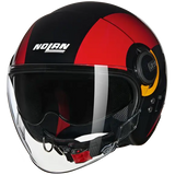 NOLAN N21 Visor Bicromo 350 open face Helmet Nero Rosso Arancione