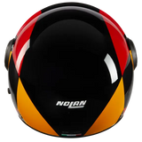 NOLAN N21 Visor Bicromo 350 open face Helmet Nero Rosso Arancione