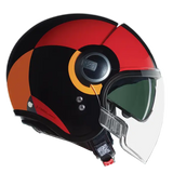 NOLAN N21 Visor Bicromo 350 open face Helmet Nero Rosso Arancione