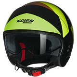 NOLAN N21 06 TANGENT 348 M MINI JET HELMET BLACK LIGHT GREEN BROWN