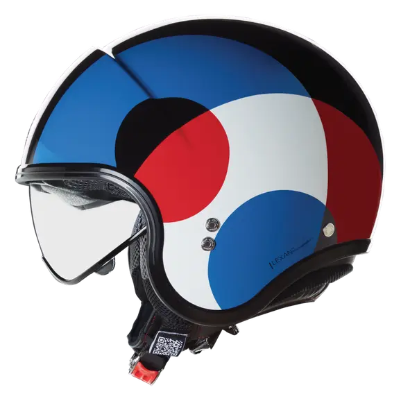 NOLAN N21 06 BICHROME 345 MINI JET HELMET BLACK BLACK BLUE RED WHITE