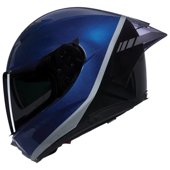 NOLAN VERNICIATURA SPECIALE 346 Full Face Helmet Blue Deep Blue Black Argento