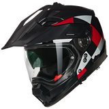 NOLAN N70-2 X 06 RUVIDO 342 FULL FACE HELMET BLACK RED WHITE