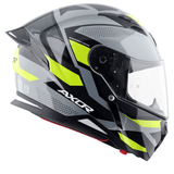 AXOR HUNTER CORNET FULL FACE MOTORCYCLE HELMET BLACK MATTE_FLUORESCENT YELLOW
