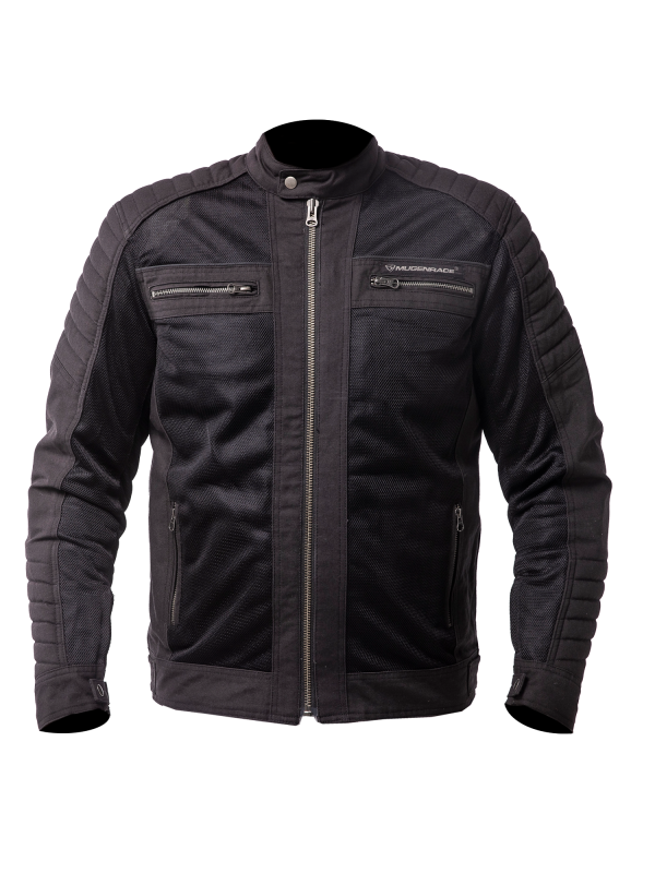 MUGENRACE NJ-MNR-2371 CANVAS Textil Chaqueta Tubo Negra