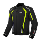 R-TECH MARSHAL TEXTILE MOTORBIKE TOURING JACKET BLACK YELLOW FLOU