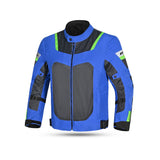 R-TECH SPIRAL MESH MOTORCYCLE JACKET BLUE GRAY GREEN