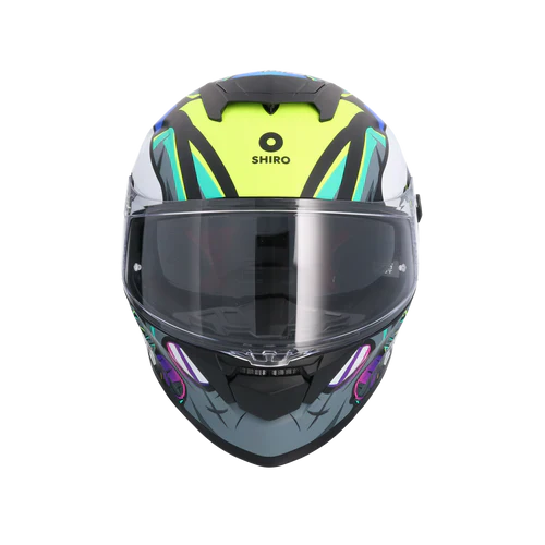 SHIRO RAPTOR CRAZY RABBIT HELMET MULTICOLOR MATTE - SECURTEX MOTOR SL (t/a MaximoMoto)