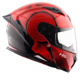 AXOR HUNTER SPEAR FULL FACE MOTORCYCLE HELMET BLACK_RED