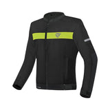 R-TECH Super Light Motorcycle Textile Jacket Black Yellow Fluro