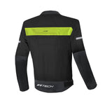 R-TECH Super Light Motorcycle Textile Jacket Black Yellow Fluro