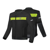 R-TECH Super Light Motorcycle Textile Jacket Black Yellow Fluro