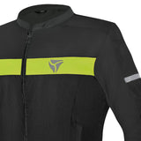 R-TECH Super Light Motorcycle Textile Jacket Black Yellow Fluro