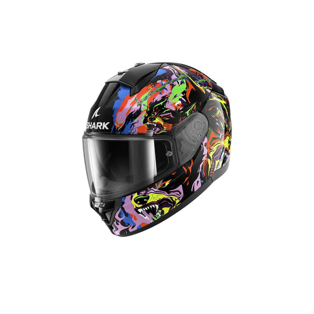 SHARK CASCO INTEGRAL RIDILL 2 RAGING BEAST Negro Violeta Amarillo