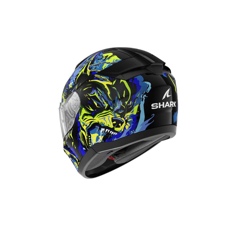 SHARK INTEGRAL CASCO RIDILL 2 RAGING BEAST Negro Azul Verde
