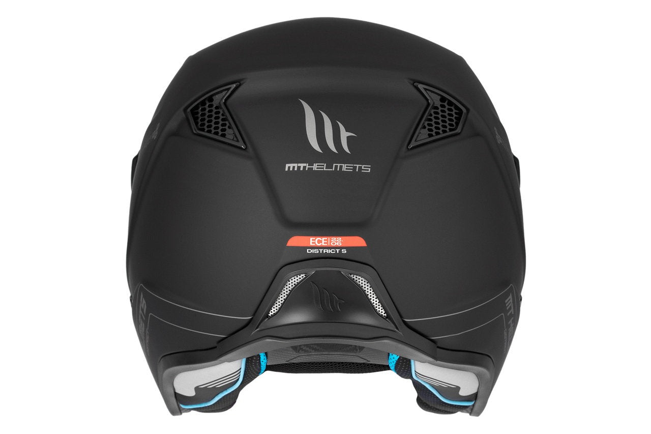 MT District Sv Solid A1 matt black off-road road motorcycle helmet - SECURTEX MOTOR SL (t/a MaximoMoto)