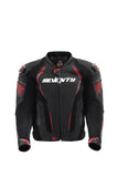 SEVENTY SD-JL24 Spoiler Men's Motorcycle Leather Jacket Black/Red